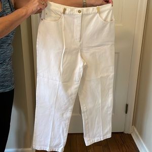 White ankle length St. John sport pants